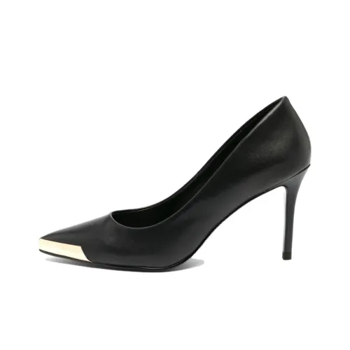 VERSACE JEANS Couture Metal-toe 85mm Leather Pumps