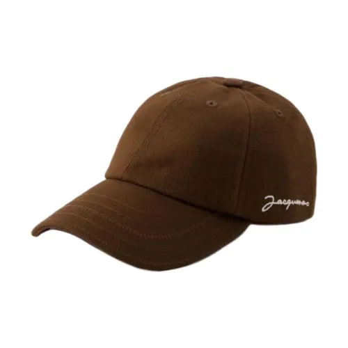 Jacquemus Cotton Baseball Caps Unisex Dark Brown