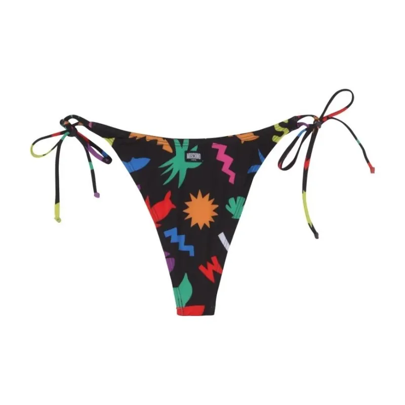 MOSCHINO Printed Side Tie Bikini Briefs-1