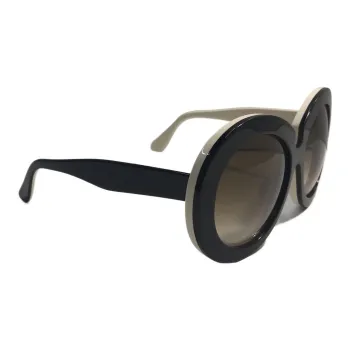 Valentino Acetate Round Sunglasses Unisex Black
