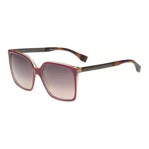 FENDI Plastic Square Sunglasses Unisex Red