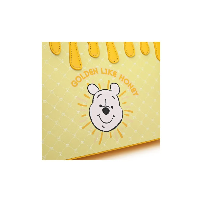 Disney Winnie The Pooh Series PU Tote Bag Shopping Bag Handbag Regular Unisex Yellow-4