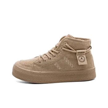 RENBEN Cushioned Anti Slip And Wear Resistant Warm High Top Casual Shoes Women's Brown