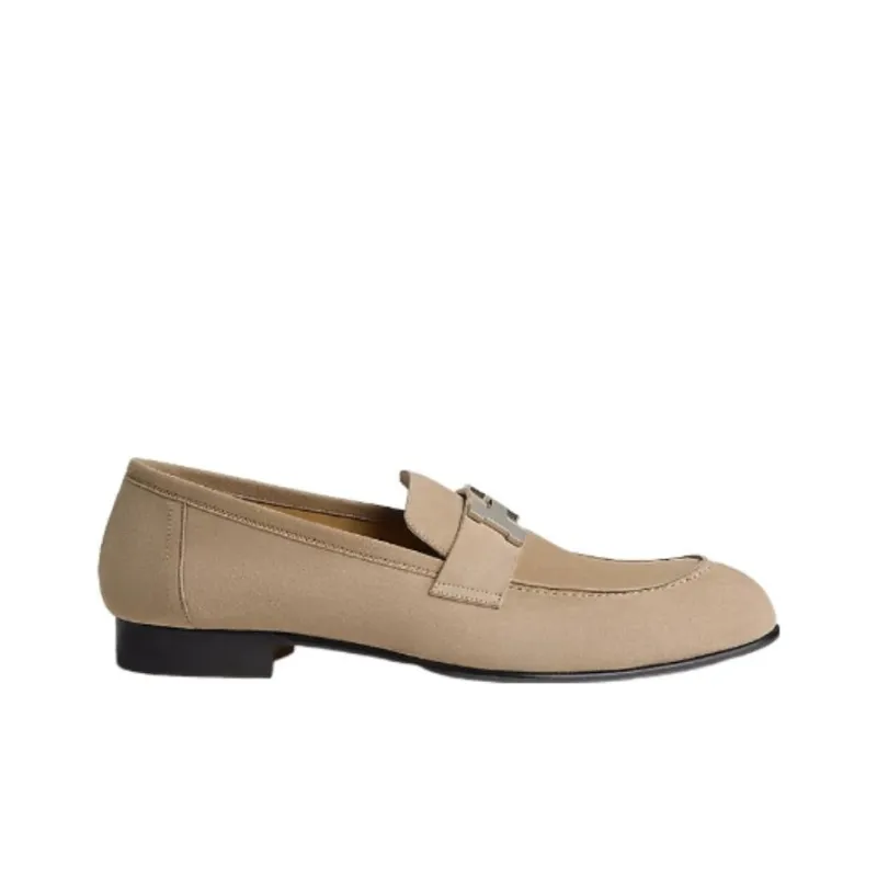 HERMES Paris Loafers Men's Beige-1