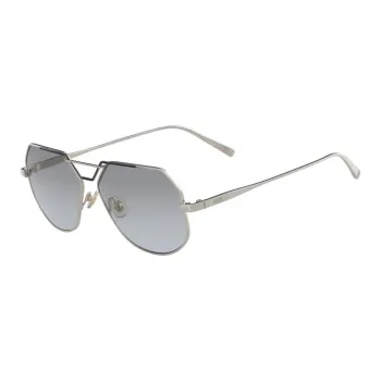 MCM Metal Irregular Shape Sunglasses Unisex Silver