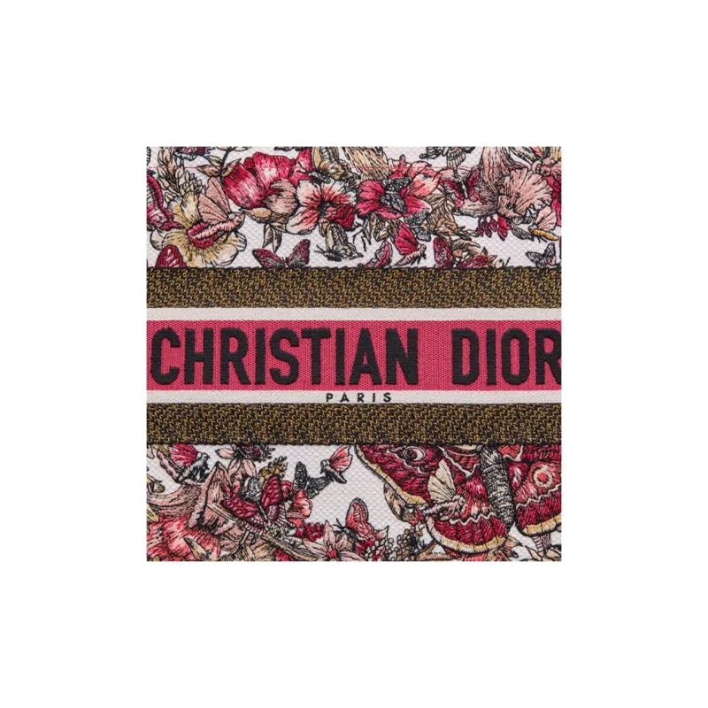 DIOR BookTote Canvas Tote Bag Shopping Bag Canvas Bag Handbags Medium Size Women's Multicolor-7