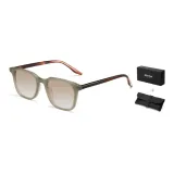 Ink Green Frame with Amber Legs and Gradient Tea Brown Lens
