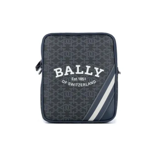 BALLY Artificial Leather Card Holder, Coin Purse, Wallet Mens Brown, Shoulder Bag Men's Dark Blue
