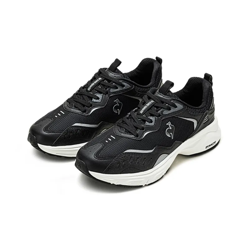 Le Coq Sportif Cushioning Anti-Slip And Wear-Resistant Low-Top Casual Shoes Unisex Black White Silver-2