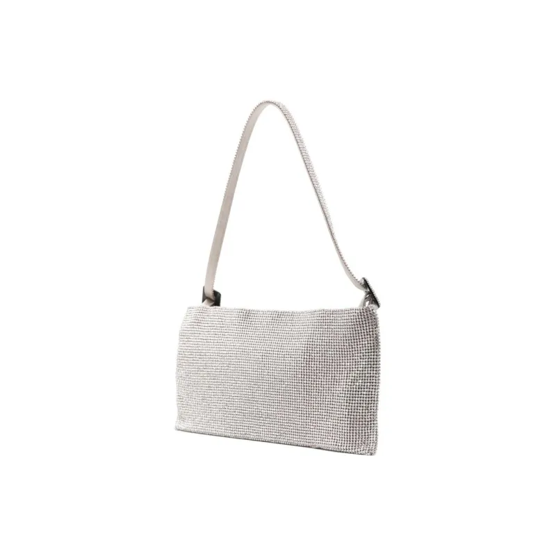 BENEDETTA BRUZZICHES Aluminum Mesh Crystal Rhinestone Handbag Shoulder Bag Regular Women's Silver-1
