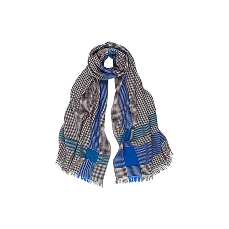 MARJAKURKI Scarf Advanced Atmosphere British Plaid Greeting Card Elegance Unisex-2
