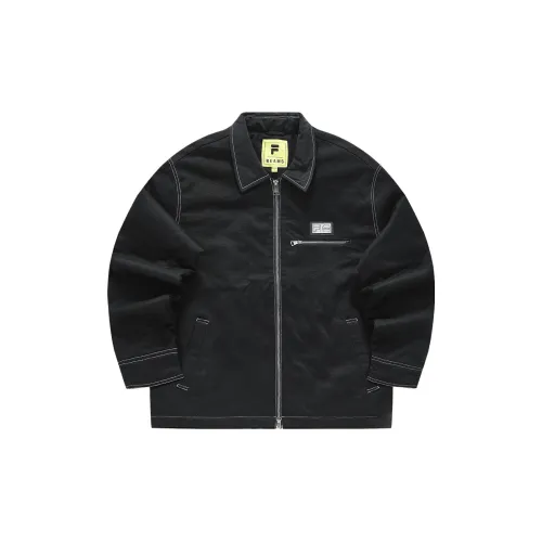 Beams X FILA FUSION Puffer Jackets Men Jet Black