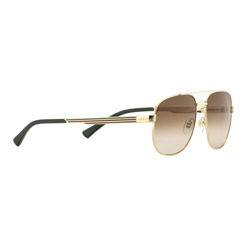 GUCCI Alloy Aviator Sunglasses Men's Gold-0