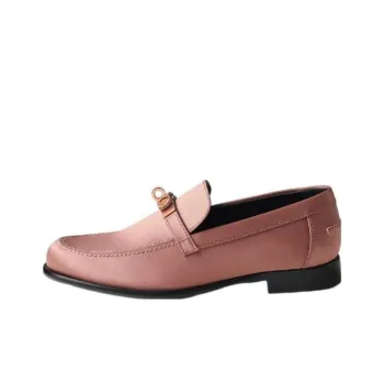 HERMES Destin Loafers Women's Rosewood Color