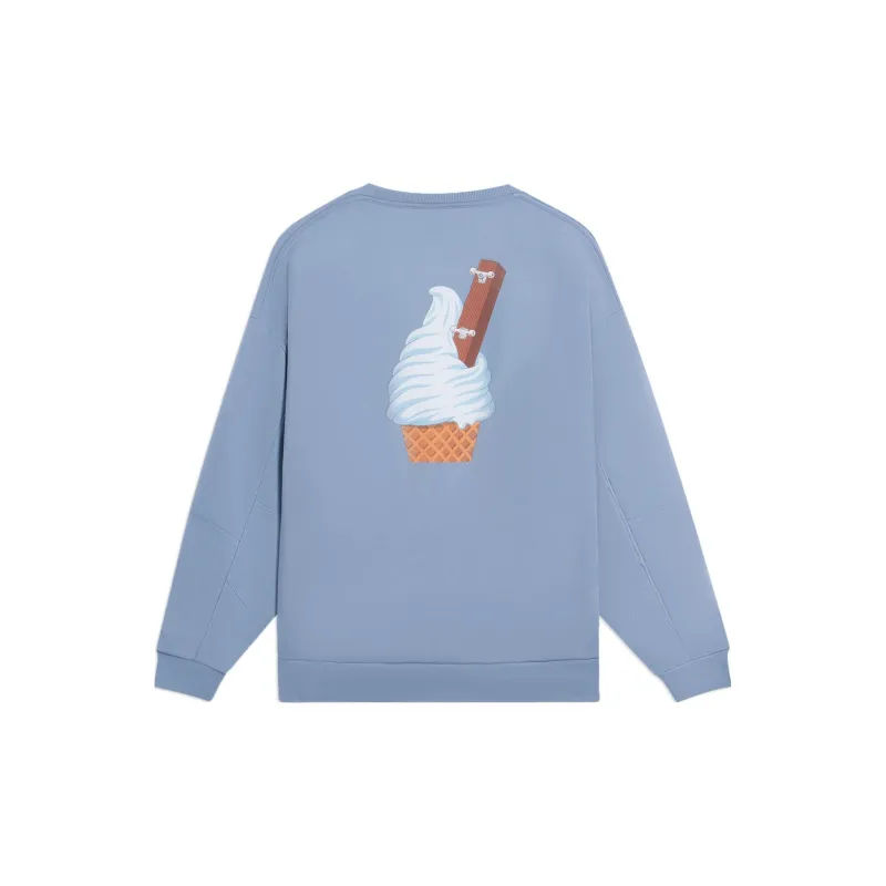 LiNing Sweatshirt Unisex Soft Gray Blue-1
