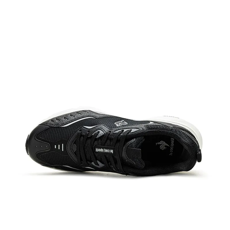 Le Coq Sportif Cushioning Anti-Slip And Wear-Resistant Low-Top Casual Shoes Unisex Black White Silver-3
