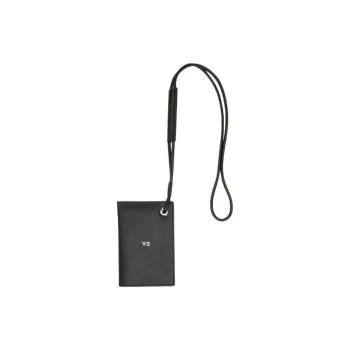 Y 3 Cow Leather Card Holder Women's Black