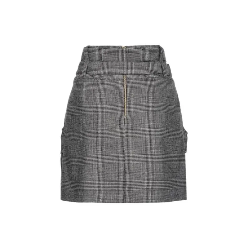 PINKO Casual Short Skirts Women's Gray-1