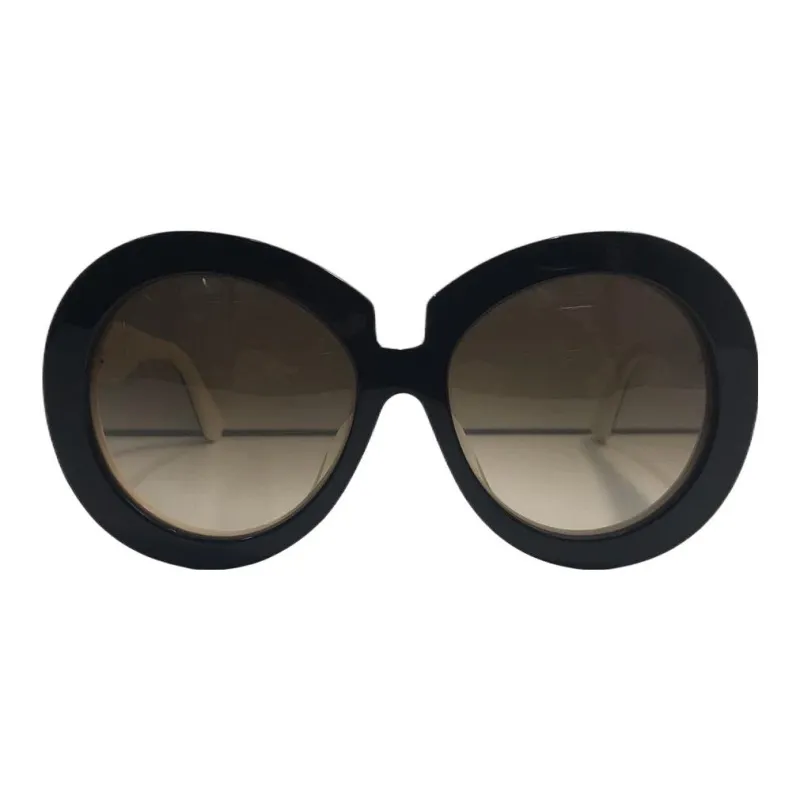 Valentino Acetate Round Sunglasses Unisex Black-1