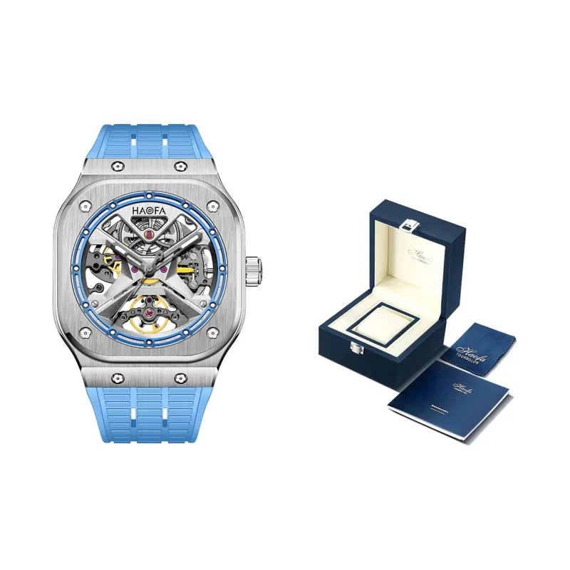 HaofaTourbillon Automatic Mechanical Movement Watch Men's Watches Cut-Out Dial 1961-B-7