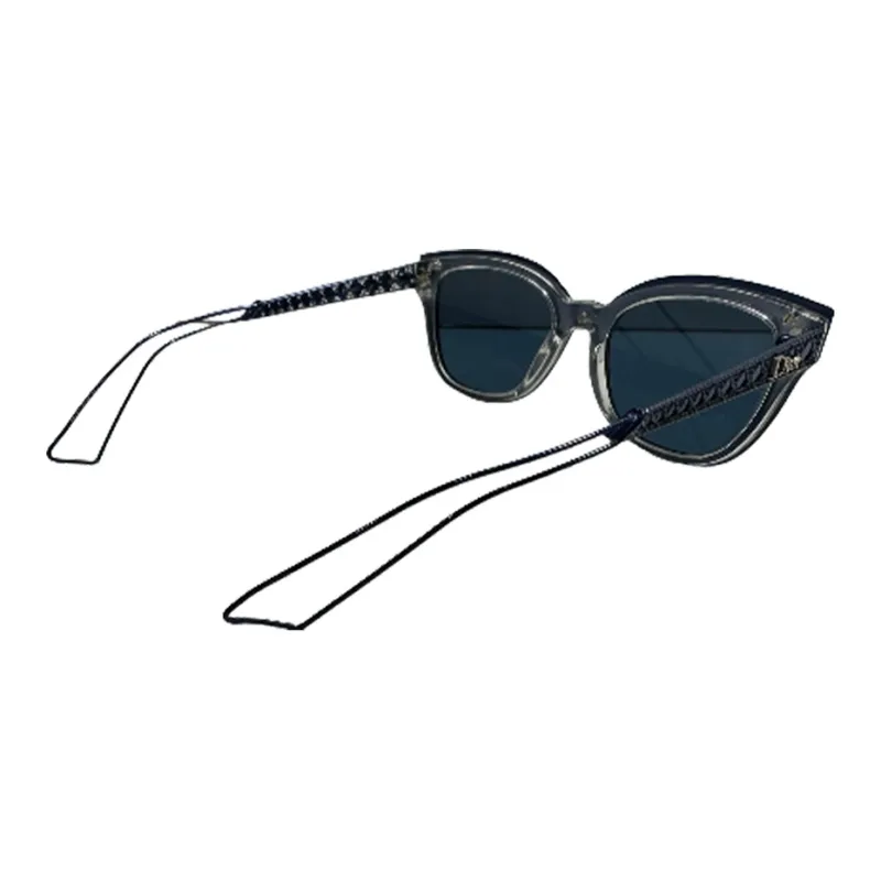 DIOR Plastic Irregular Shape Sunglasses Unisex Blue-2
