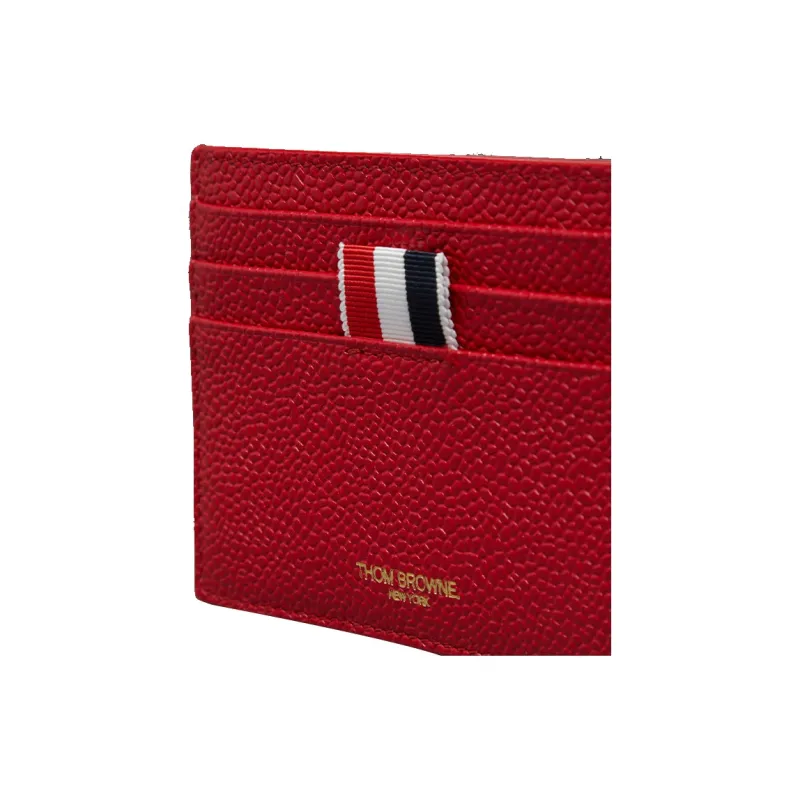 THOM BROWNE· Calfskin Card Holder Regular Men's Red-3