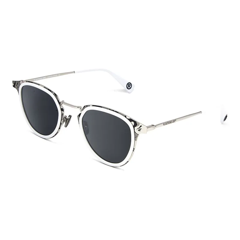 A BATHING APE Stainless Steel Oval Sunglasses Unisex-0