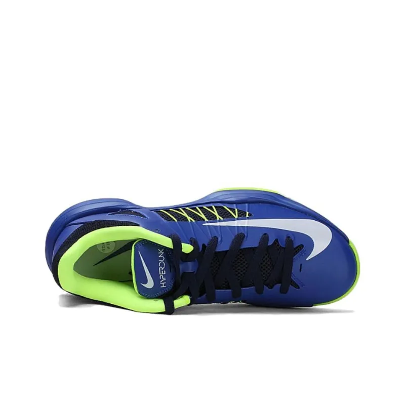 Nike Hyperdunk Cushioning, Wear Resistant Low Top Running Shoes Men's Blue Green-3