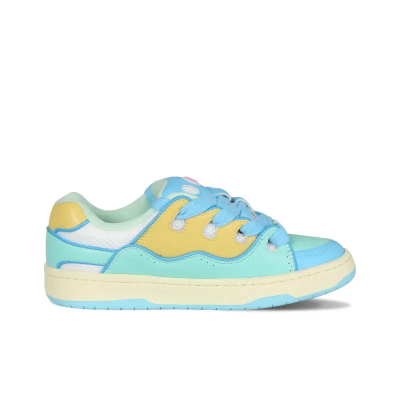 Ollieskate Low Top Skateboard Shoes Unisex Blue Yellow Green-1