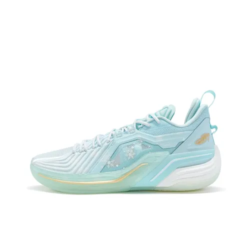 XTEP Jeremy Lin Three Generations Basketball Shoes Men Low-Top Foam Blue 2/New White