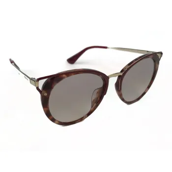 PRADA Metal Round Sunglasses Unisex Red