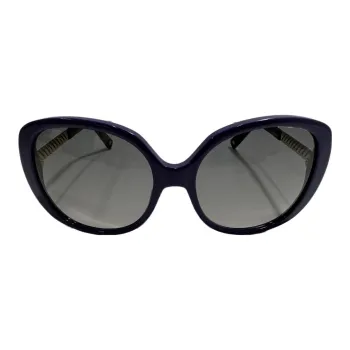 DIOR Metal Irregular Shape Sunglasses Unisex Blue