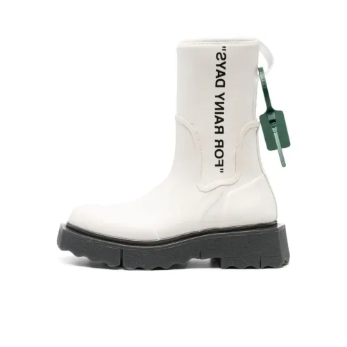 OFF-WHITE Slogan-print Ankle Boots