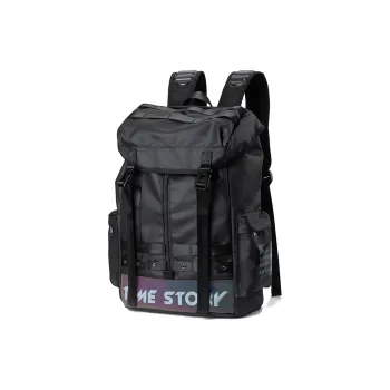 LOVERPUSS Polyester Backpack Large Size Unisex Iridescent Gray