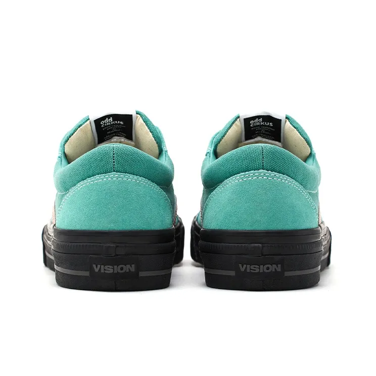 OddCIRKUS x Vision Street Wear Astley Pro Low Top Skateboard Shoes Unisex The Lake Is Green And Orange-4