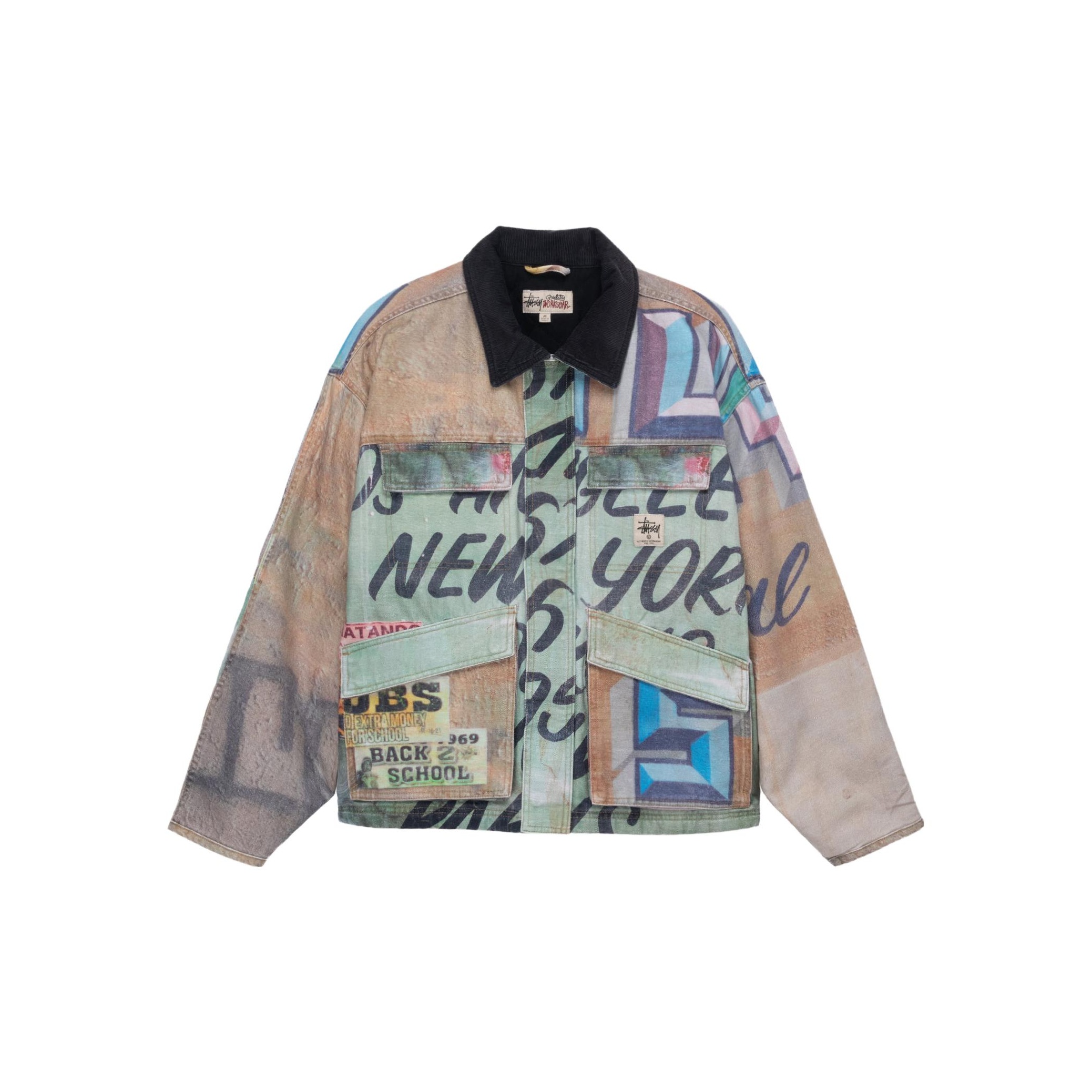 ステューシー　JACKET ALFONSO CANVAS MULTI Stussy Alfonso Canvas Shop Jacket - POIZON