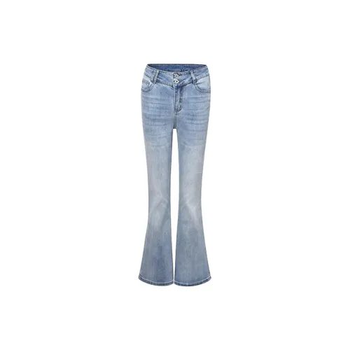 Ariseism Jeans Women's Blue Studded Rhinestone