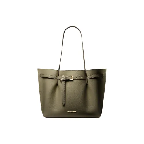 MICHAEL KORS Emilia Leather Tote Bag Shopping Bag Handbag Shoulder Bag Women's Olive Green