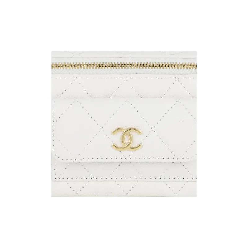 CHANEL Calfskin Box Bag, Handbag, Shoulder Bag, Crossbody Bag Women's White-4