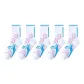 5 White Pink