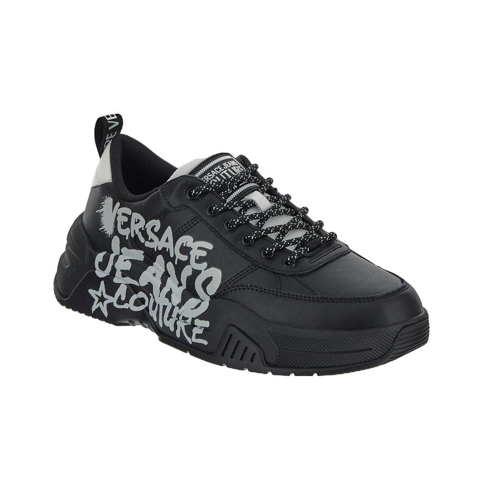 VERSACE JEANS COUTURE Casual Shoes Men Low-Top Black US M 10