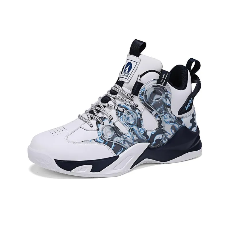 HLA JEANS Children's Basketball Shoes Wear-Resistant Slip-Resistant High-Top Casual Shoes-20