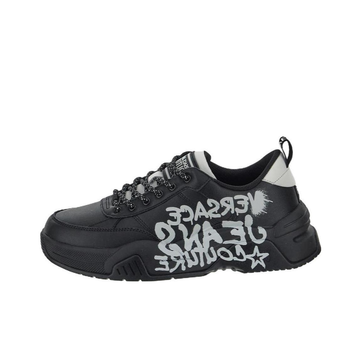 VERSACE JEANS COUTURE Casual Shoes Men Low-Top Black US M 10 VERSACE JEANS COUTURE Casual Shoes Men Low-Top Black US M 10