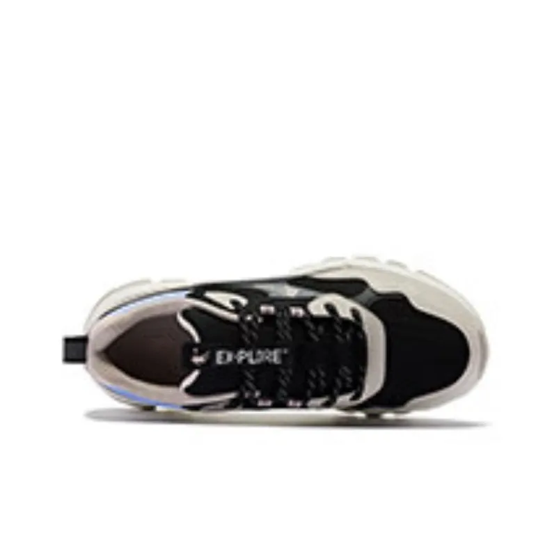 QIAODAN Ice Marks Cushioned Slip Resistant Low Top Running Shoes Women's Black Purple-3