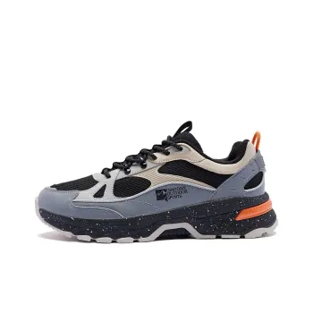QIAODAN Ice Marks Cushioning Slip Resistant Low Top Running Shoes Men's Black Gray