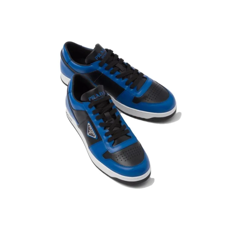 PRADA Low Top Skateboard Shoes Men's Blue-3