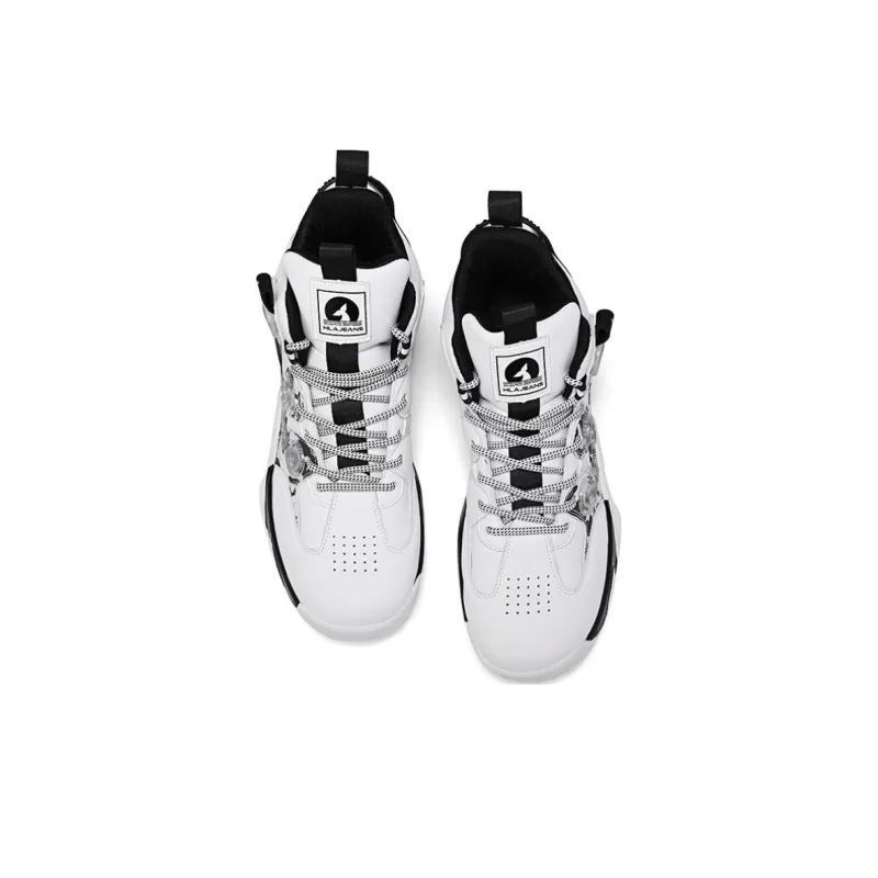 HLA JEANS Children's Basketball Shoes Wear-Resistant Slip-Resistant High-Top Casual Shoes-9