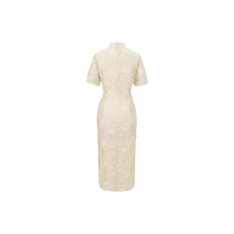 Clothes Cut By Time Cheongsam Women's Champagne-1