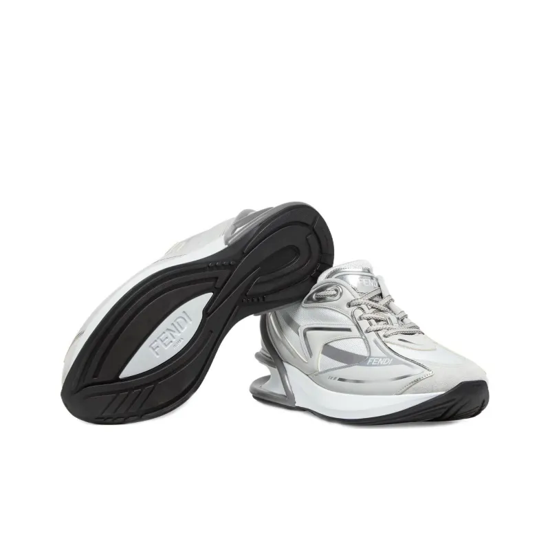 FENDI First 1 Leather-paneling Low-top Sneakers-4