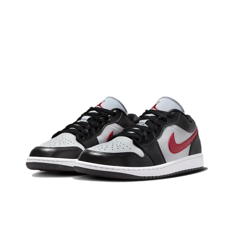 Jordan 1 Low Wolf Grey Gym Red Women's-2